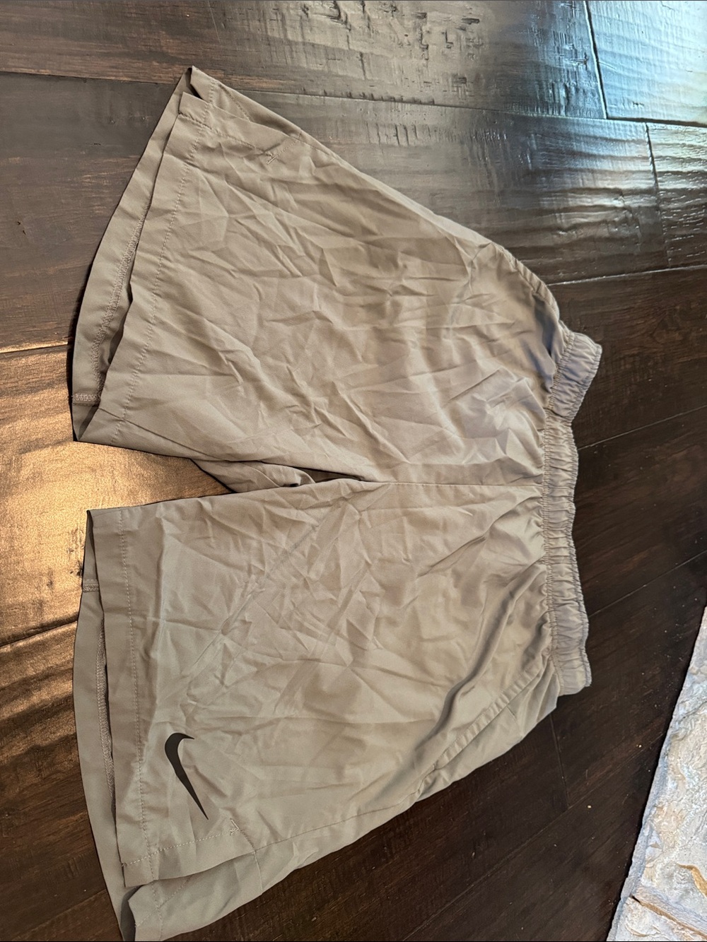 Nike Men’s Gray Athletic Shorts with Black Swoosh